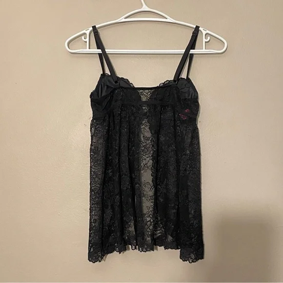 La SENZA Black Lace Push-Up Babydoll Teddy – Size XS EUC - Picture 8 of 15